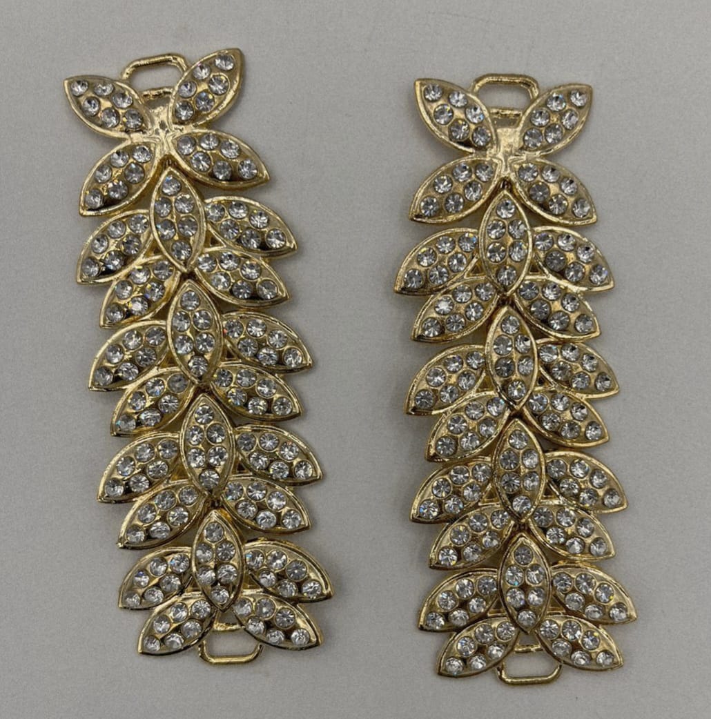 CABEDAL LATERAL FOLHA DOURADA